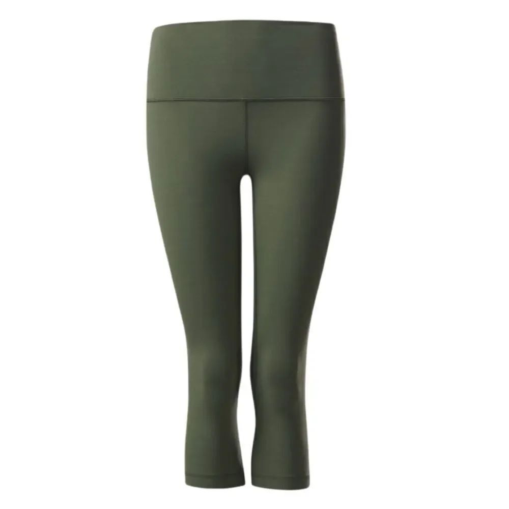 Lululemon Align Crop Leggings Fatigue Green Size 20 Nulu Like New